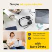 Jabra Evolve2 50 USB-A MS sztereó headset fekete (25089-999-999)