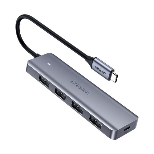 UGREEN 4 az 1-ben USB-C hub 4xUSB-A + USB-C szürke (70336B)