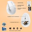 Logitech Lift függőleges ergonómikus vezeték nélküli egér piszkosfehér (910-006475)