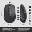 Logitech MX Keys Mini vezeték nélküli Deutsch (Qwertz) billentyűzet grafitszürke + MX Anywhere 3 egér (920-011054)
