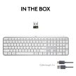 Logitech MX Keys S vezeték nélküli US International Bluetooth billentyűzet halványszürke (920-011588)