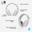 Logitech Zone Vibe 100 headset fehér (981-001219)