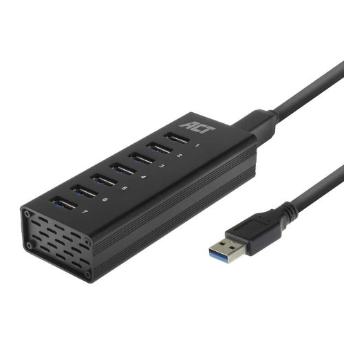 ACT USB Hub 3.2 7 portos fekete (AC6315)