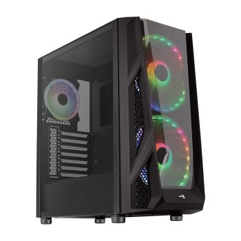   Aerocool NightHawk Duo (NightHawk Duo-G-BK-v1) táp nélküli ablakos ház fekete (ACCM-PB20033.11)