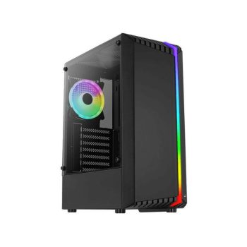  Aerocool Bionic (Bionic-G-BK-V2) táp nélküli ablakos ház fekete (ACCM-PV34113.11)