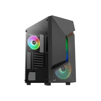   Aerocool Scape ARGB (Scape-G-BK-v3) táp nélküli ablakos ház fekete (ACCM-PV36133.11)