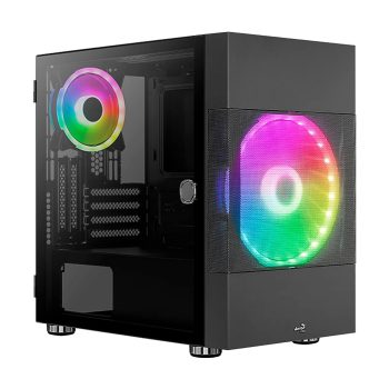   AeroCool Atomic (Atomic-G-BK-v1) táp nélküli ablakos Micro ATX ház fekete (ACCS-PV26023.11)
