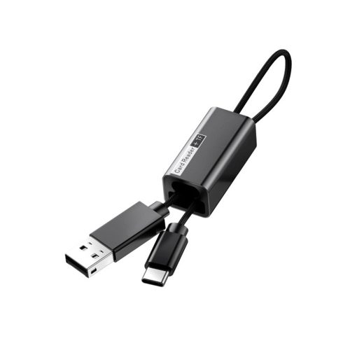 Baseus Pendant kártyaolvasó + USB-C töltő kábel fekete (ACDKQ-HG01)