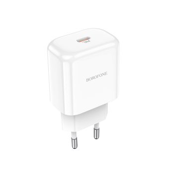   BOROFONE BN3 PREMIUM FALI TÖLTŐ - C TÍPUSÚ - QC 3.0 PD 2.0 20W FEHÉR