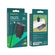 BOROFONE BN1 INNOVATÍV FALI TÖLTŐ - USB - 2.1A USB-LIGHTNING KÁBELLEL, Fekete