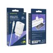 BOROFONE BN1 INNOVATÍV FALI TÖLTŐ - USB - 2.1A USB-LIGHTNING KÁBELLEL, FEHÉR