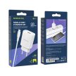 BOROFONE BN1 INNOVATÍV FALI TÖLTŐ - USB - 2.1A USB-C TÍPUSÚ KÁBELLEL, FEHÉR