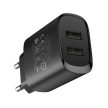 BOROFONE BN2 SUPER HÁLÓZATI TÖLTŐ - 2XUSB - 2.1A Fekete