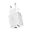 BASEUS COMPACT FALI TÖLTŐ - 2XUSB - 10,5 W (CCXJ010202) FEHÉR