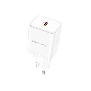   BOROFONE BN6 TEREPI FALI TÖLTŐ - C TÍPUSÚ - QC 3.0 PD 20W FEHÉR