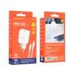 BOROFONE BN6 TEREPI FALI TÖLTŐ - C TÍPUS - QC 3.0 PD 20W, C TÍPUSTÓL LIGHTNING KÁBELIG FEHÉR