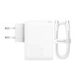 BASEUS GAN5 PRO FALI TÖLTŐ - USB + TYPE C - QC 3.0 PD 3.0 100W 3A C-TÍPUSÚ C TÍPUSÚ KÁBELLEL (CCGP090202) FEHÉR