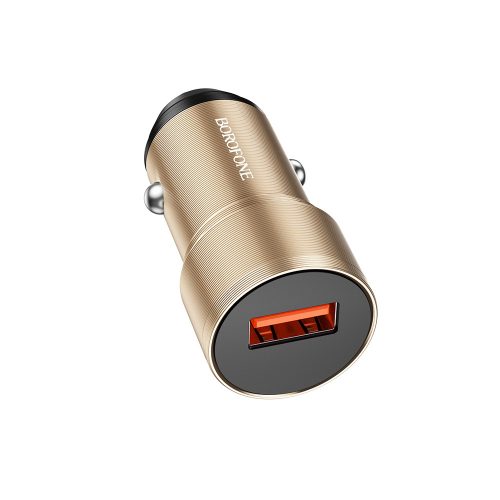 BOROFONE BZ19A WISDOM AUTÓS TÖLTŐ - USB - QC 3.0 18W ARANY