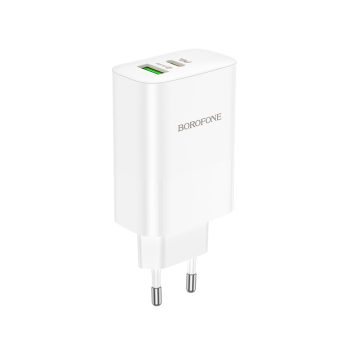   BOROFONE BN10 SUNLIGHT FALI TÖLTŐ - USB + TYPE C - QC 3.0 PD 65W FEHÉR
