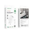BOROFONE BN9 REACHER FALI TÖLTŐ - 2XTYP C - QC 3.0 PD 35W, TYPE C - LIGHTNING KÁBEL FEHÉR