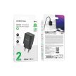 BOROFONE BN14 ROYAL GAN FALI TÖLTŐ - USB + TYPE C - QC 3.0 PD 30W Fekete