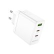 BOROFONE BN12 MANAGER FALI TÖLTŐ - USB + 2XTYPE C - PD 65W 3A FEHÉR
