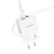 BOROFONE BN15 HÁLÓZATI TÖLTŐ - 2XUSB - 2.1A USB-LIGHTNING KÁBELLEL FEHÉR