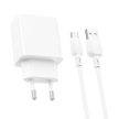 BOROFONE BN15 HÁLÓZATI TÖLTŐ - 2XUSB - 2.1A USB-C TÍPUSÚ KÁBELLEL FEHÉR