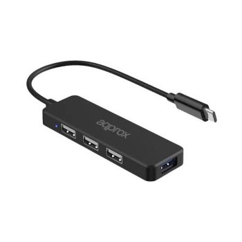 Approx 4 portos USB Hub fekete (APPC48V2)
