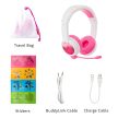 BuddyPhones School+ sztereó headset rózsaszín-fehér (BP-SCHOOLP-PINK)