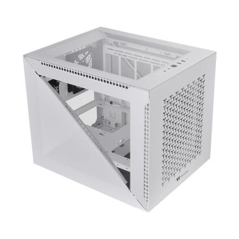   Thermaltake Divider 200 TG Air Snow táp nélküli ablakos Micro-ATX ház fehér (CA-1V1-00S6WN-01)