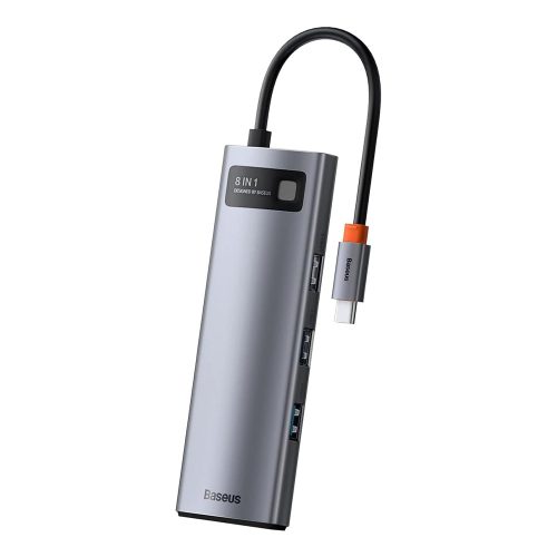 Baseus Metal Gleam Series 8 az 1-ben multifunkciónális USB-C hub (CAHUB-CV0G)