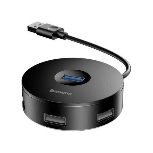 Baseus 4 az 1-ben USB - USB 3.0 hub + 3x USB 2.0 15cm fekete (CAHUB-F01)