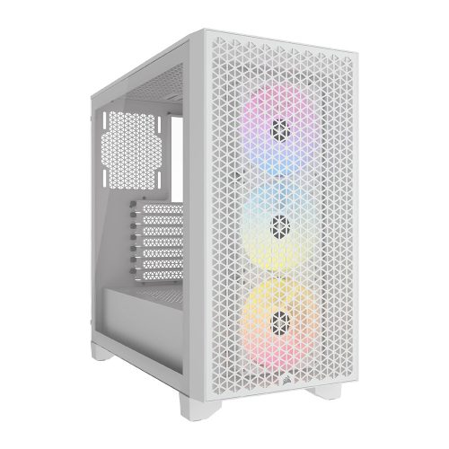 Corsair 3000D RGB AIRFLOW táp nélküli ablakos ház fehér (CC-9011256-WW)