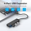 Vention USB 2.0 4 portos HUB 0,15m fekete (CHMBB)