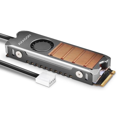 Axagon CLR-M2FAN M.2 SSD-hez hűtőborda ventilátorral