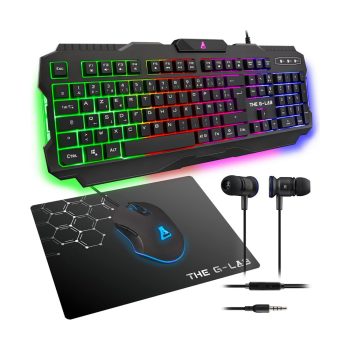   The G-Lab Combo Helium billentyűzet, egér, egérpad és fülhallgató (COMBO-HELIUM/HU)