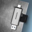 Axagon USB-C + USB-A külső kártyaolvasó szürke (CRAX082)