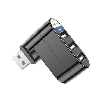 Borofone 3 portos Splitter USB-C Hub fekete (DH3)