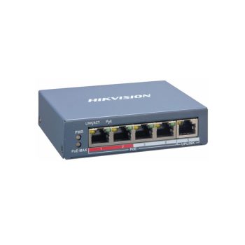   Hikvision 10/100 4x PoE + 1x gigabit combo menedzselhető switch (DS-3E1105P-EI)