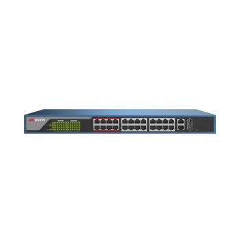   Hikvision 10/100 24x PoE + 2x gigabit combo menedzselhető switch (DS-3E1326P-EI)