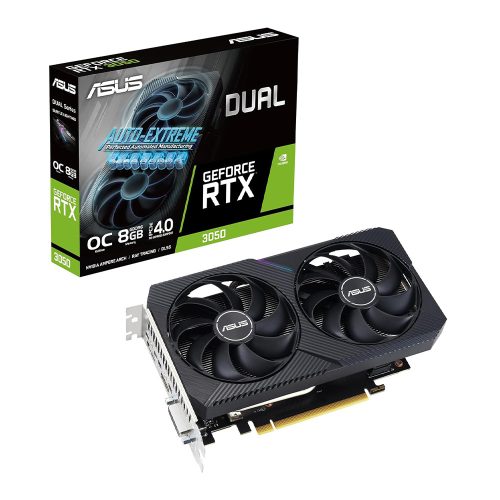 ASUS GeForce RTX 3050 8GB DUAL OC Edition V2 videokártya (DUAL-RTX3050-O8G-V2)