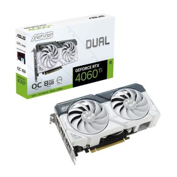   ASUS GeForce RTX 4060 Ti 8GB Dual White OC Edition videokártya (DUAL-RTX4060TI-O8G-WHITE)