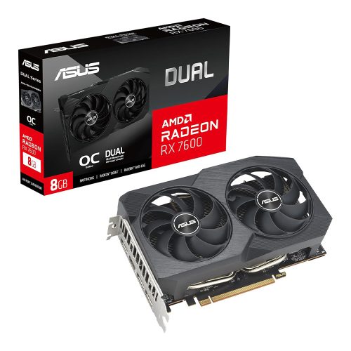 ASUS Radeon RX 7600 8GB Dual OC Edition videokártya (DUAL-RX7600-O8G)