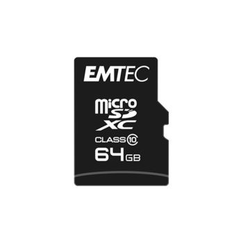   Emtec Classic 64GB microSDXC memóriakártya + adapter (ECMSDM64GXC10CG)