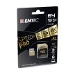 Emtec SpeedIN Pro 64GB microSDXC memóriakártya + adapter (ECMSDM64GXC10SP)