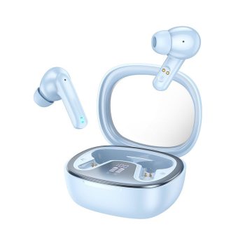   HOCO EQ6 bluetooth fülhallgató SZTEREO (v5.3, TWS, mikrofon + töltőtok) VILÁGOSKÉK