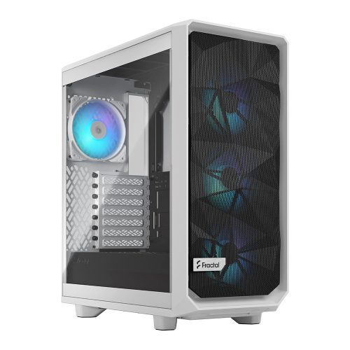 Fractal Design Meshify 2 Compact RGB TG Clear tint táp nélküli ablakos ház fehér (FD-C-MES2C-08)
