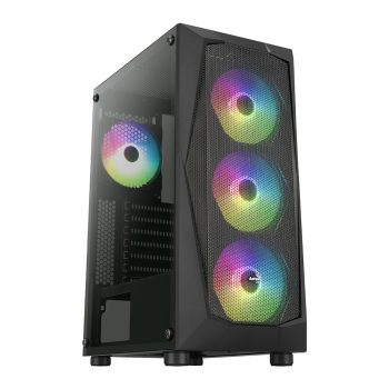   AeroCool Falcon ARGB Falcon-A-BK-V2 táp nélküli ház akril oldallappal fekete (ACCM-PV41142.11)