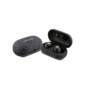   GUESS METAL LOGO bluetooth fülhallgató SZTEREO (v5.3, TWS, mikrofon, zajszűrő, IPX5 vízálló + töltőtok) Fekete